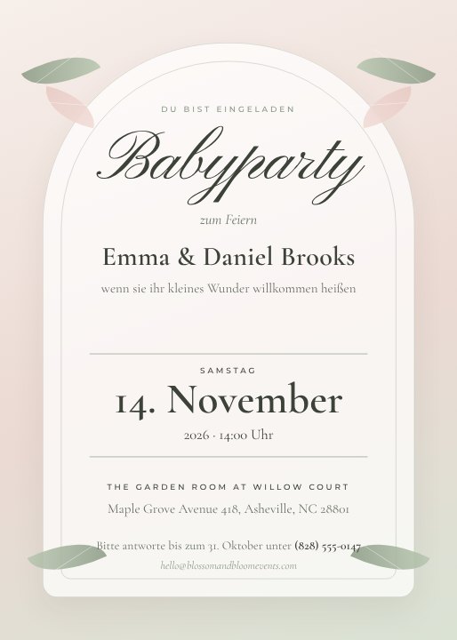 Baby shower invitation
