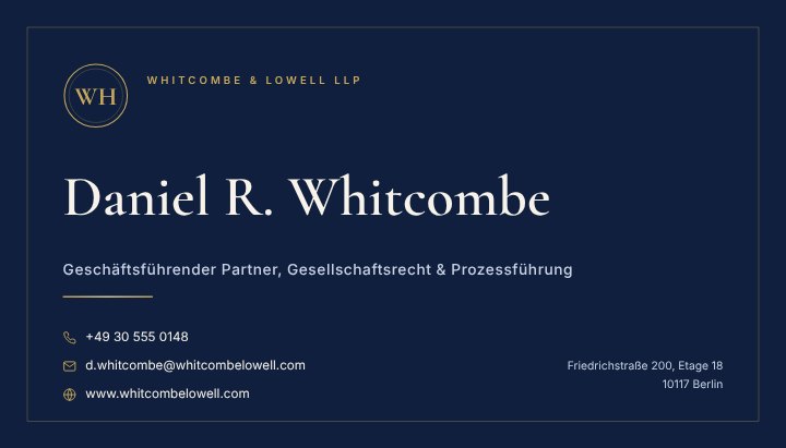 Law firm business card