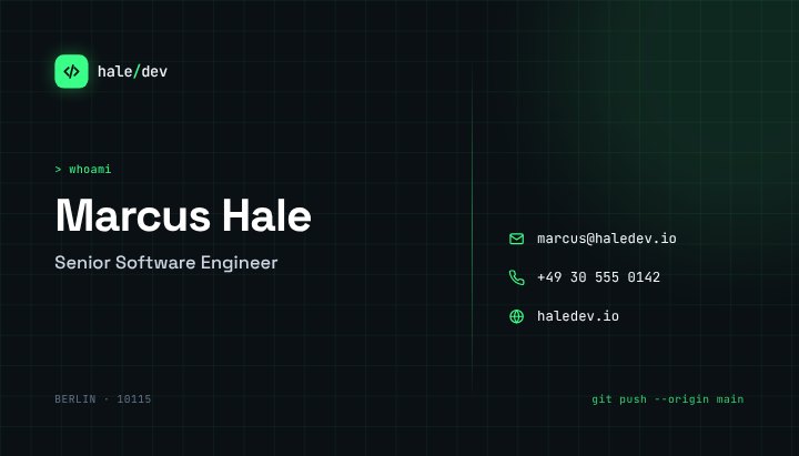 Tech business card