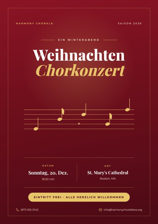 Choir concert poster