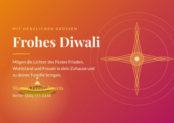 Diwali greeting card