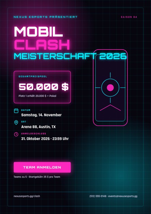 Esports tournament poster