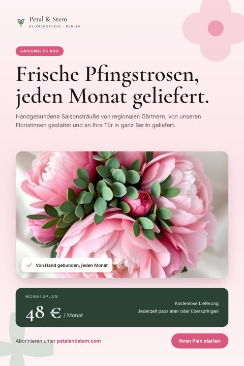 Florist bouquet pin