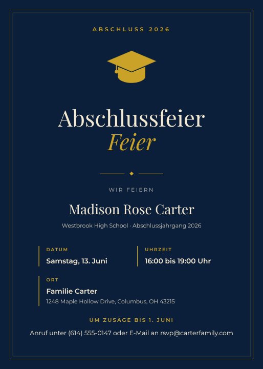 Graduation party invitation