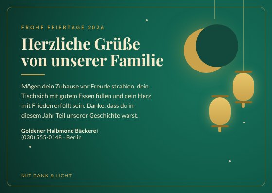 Festive greeting card