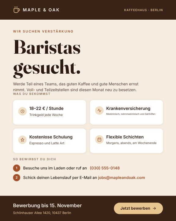 Hiring baristas