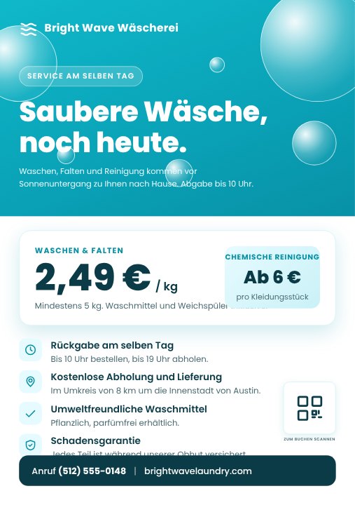 Laundry service flyer