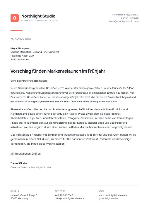 Agency letterhead