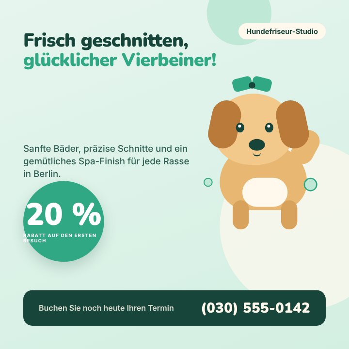 Pet grooming promo
