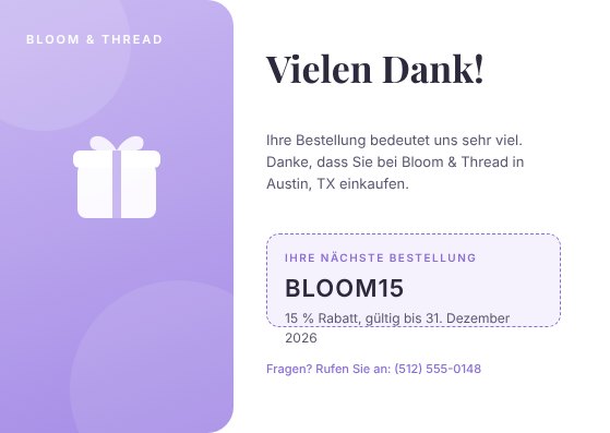 Thank you card