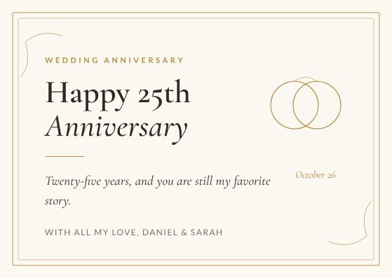 Anniversary card