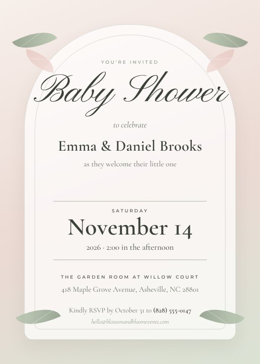 Baby shower invitation