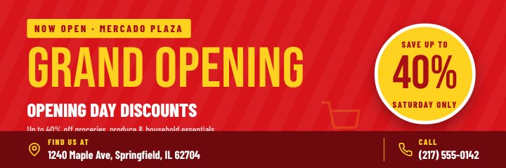 Grand opening banner