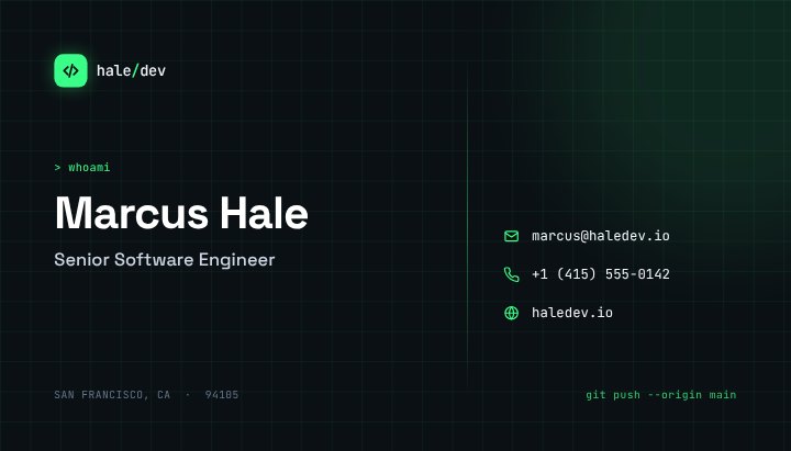 Tech business card