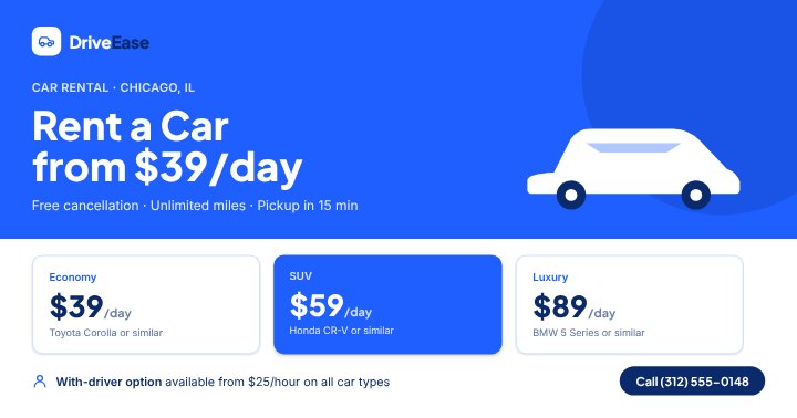 Car rental promo