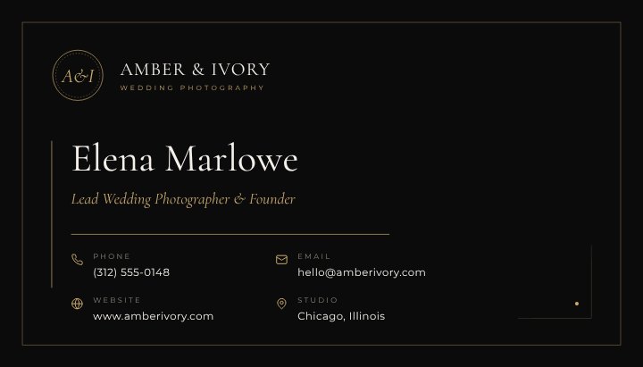 Photographer business card