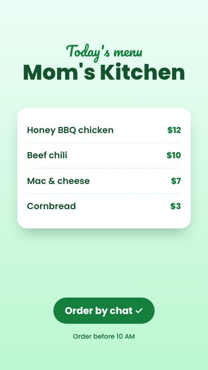 WhatsApp menu status