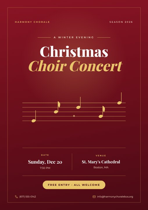 Choir concert poster