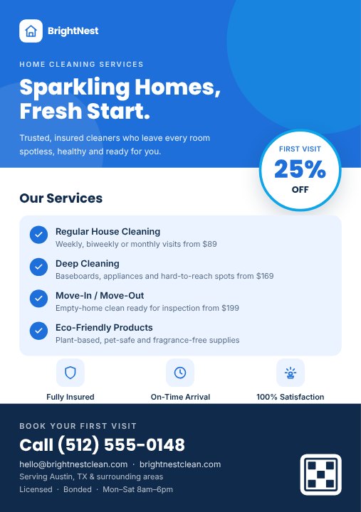Cleaning service flyer