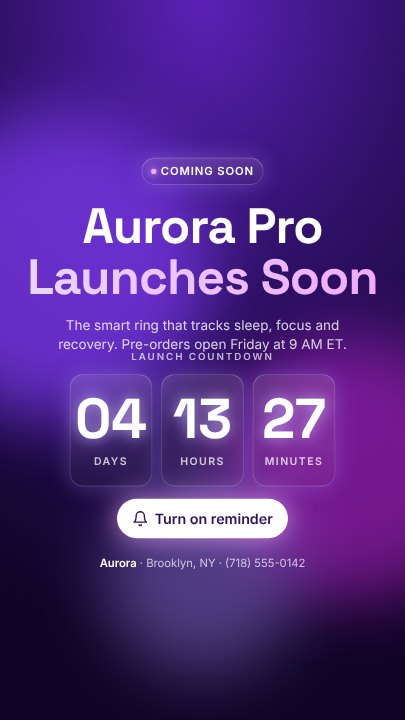 Launch countdown