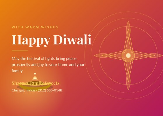 Diwali greeting card