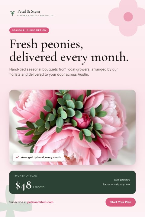 Florist bouquet pin