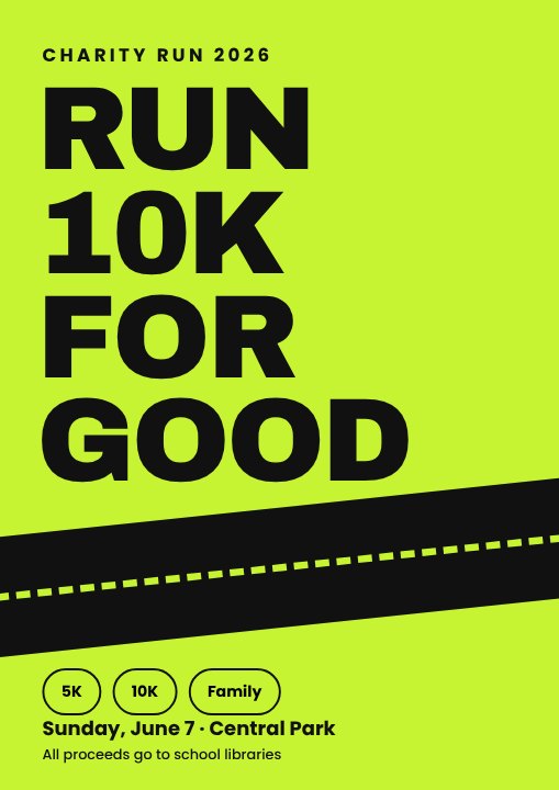 Charity run poster