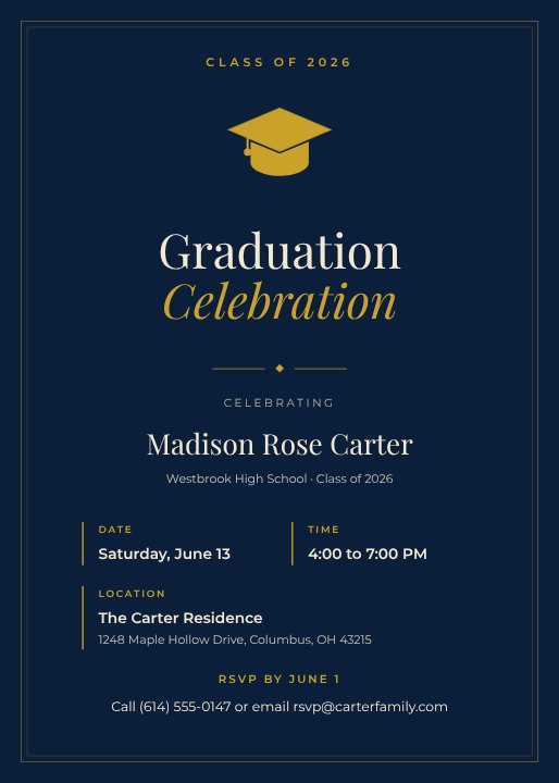Graduation party invitation