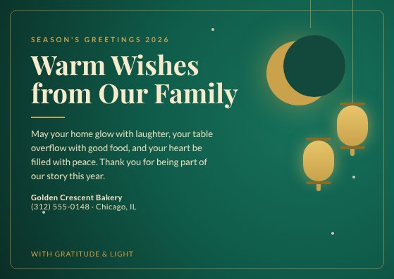 Festive greeting card
