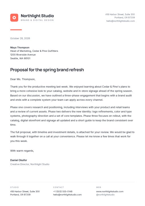 Agency letterhead