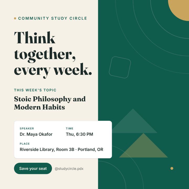 Study circle invite