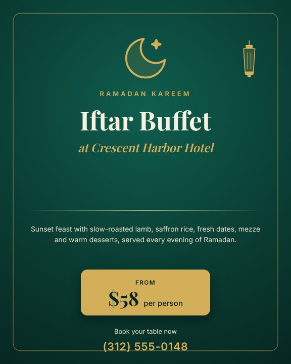 Ramadan iftar package