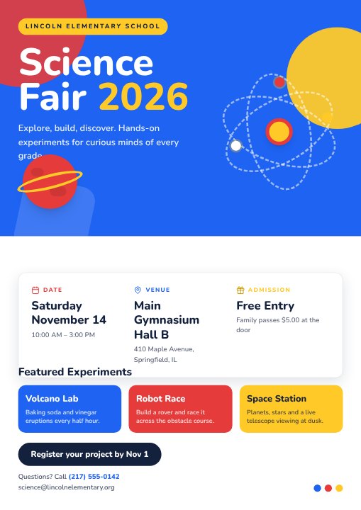 Science fair poster