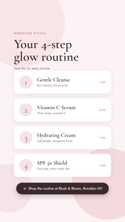 Skincare routine story
