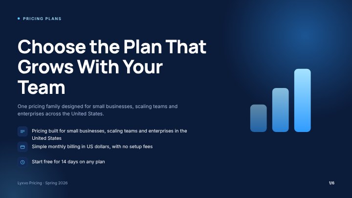 Pricing plans slide