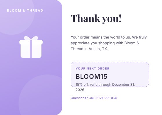 Thank you card
