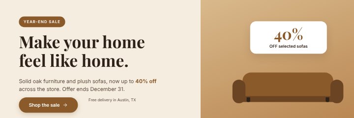 Website sale banner