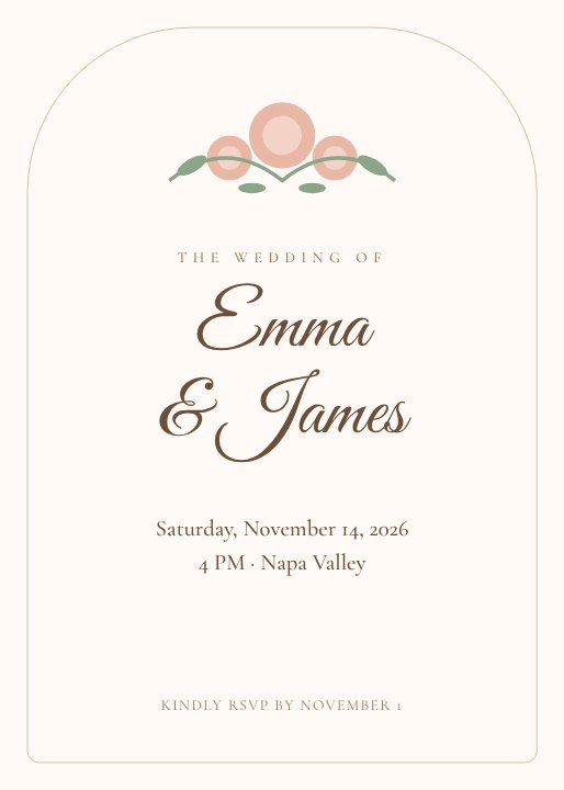 Wedding invitation
