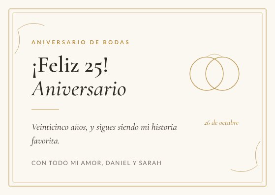 Anniversary card
