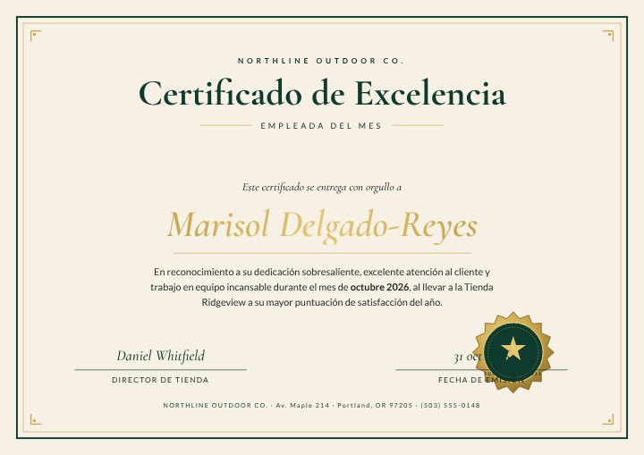 Employee award