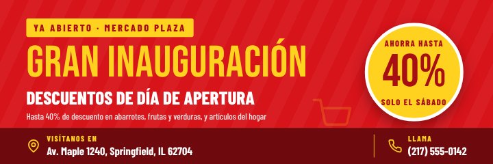 Grand opening banner