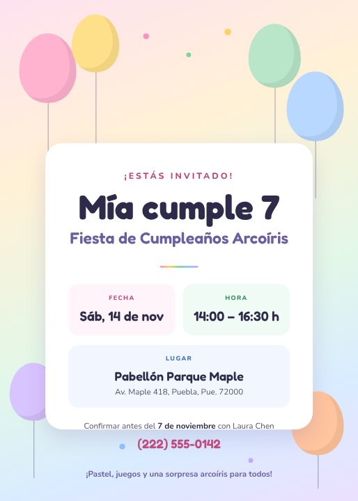 Birthday party invitation