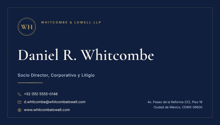 Law firm business card