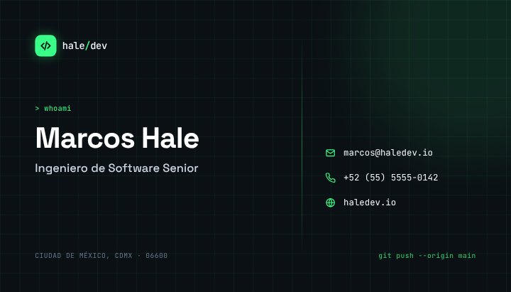 Tech business card