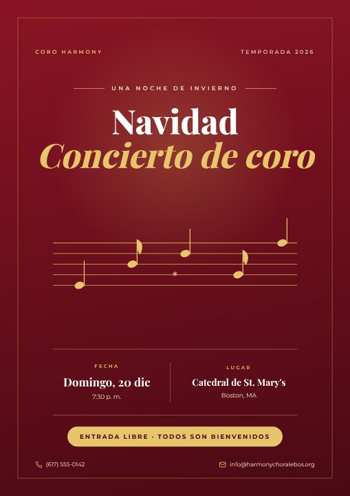 Choir concert poster