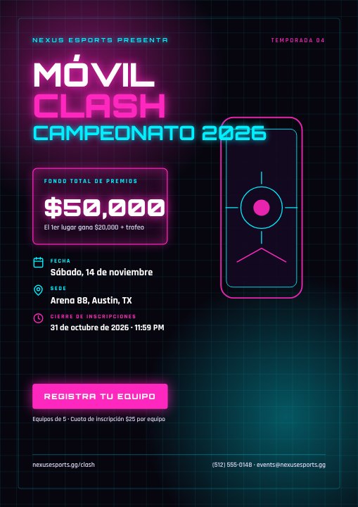 Esports tournament poster