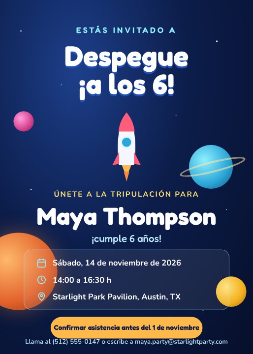Kids birthday invitation