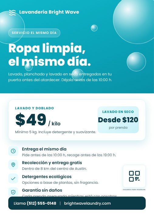 Laundry service flyer