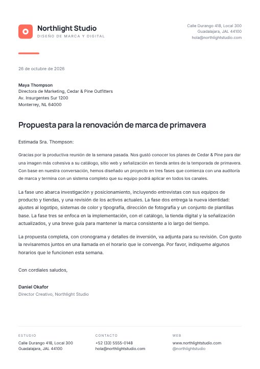 Agency letterhead