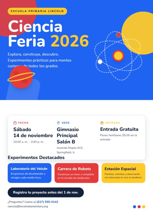 Science fair poster